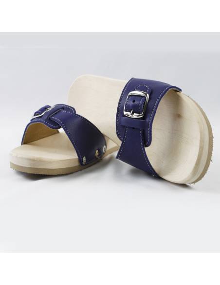 Fussbettsandalen in Leder und Holz fur Herren und Damen