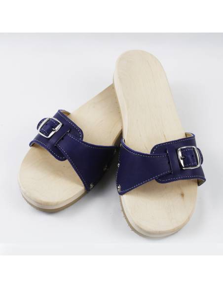 Fussbettsandalen in Leder und Holz fur Herren und Damen