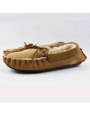 Men's slippers moccasin in guenuine lambskin