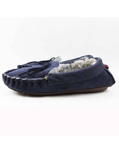Men's slippers moccasin in guenuine lambskin