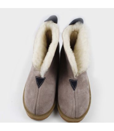 Chaussons Femme chauds et hauts en peau d'agneau