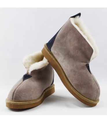 Chaussons Femme chauds et hauts en peau d'agneau