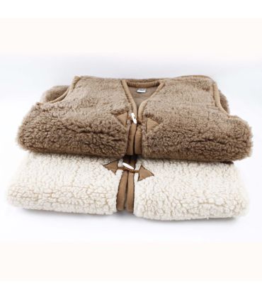 Gilet de Berger chaud  pure laine à brandebourg