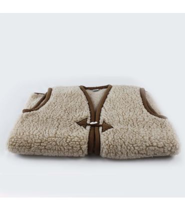Gilet de Berger chaud  pure laine à brandebourg
