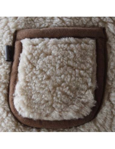 Waistcoat sleeveless pure wool with Brandenburg