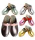 Schwedische Clogs für Frauen Metallic-Leder Band Nubuk oder Leder