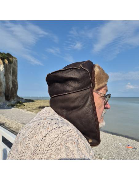 Chapkas en genuina piel de oveja y acabado del cuero