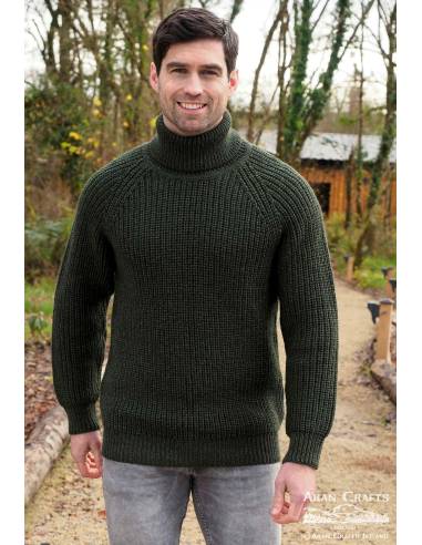 Submariner Rib Roll Neck Sweater for men in pure new wool