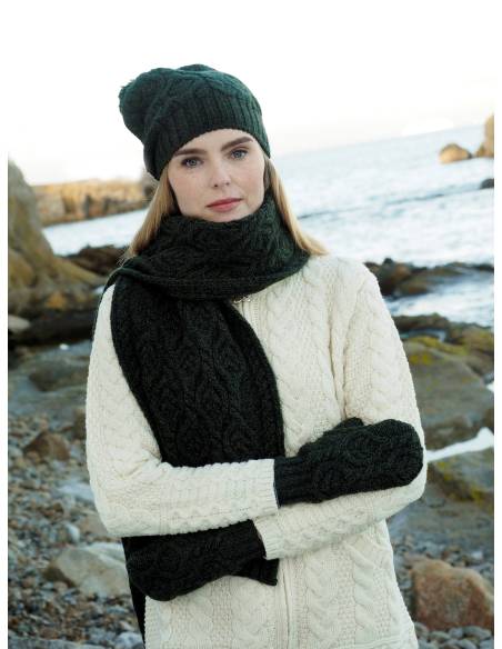 Thick warm scarf in pure merino wool 