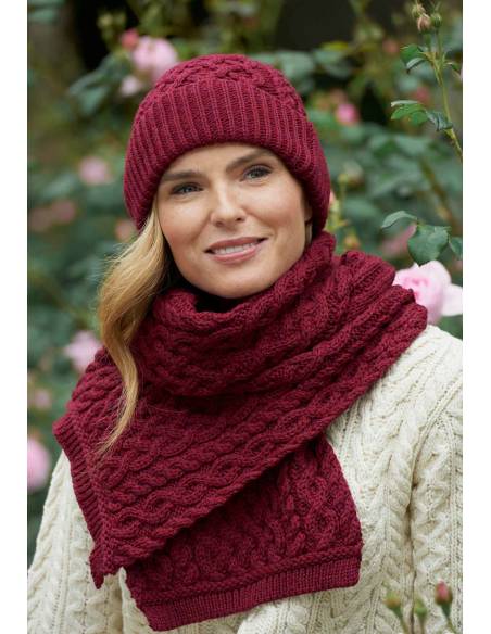 Thick warm scarf in pure merino wool