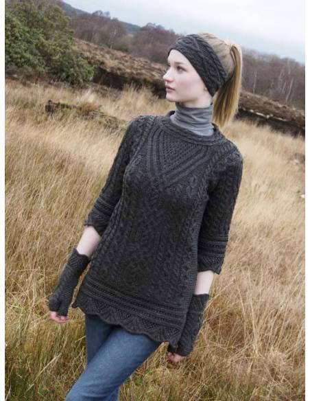 Strickmütze großen Bommel und Grobstrick