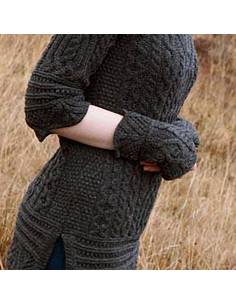 grey mittens in shetland wool 2