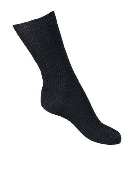 Chaussettes laine mérinos 75% noires homme