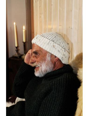 Men's warm single rib merino wool beanie