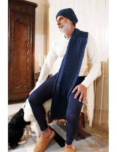 Herren Hose Long aus Wolle und Seide