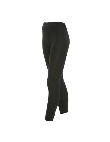 Legging chaud femme soie et laine mérinos noir