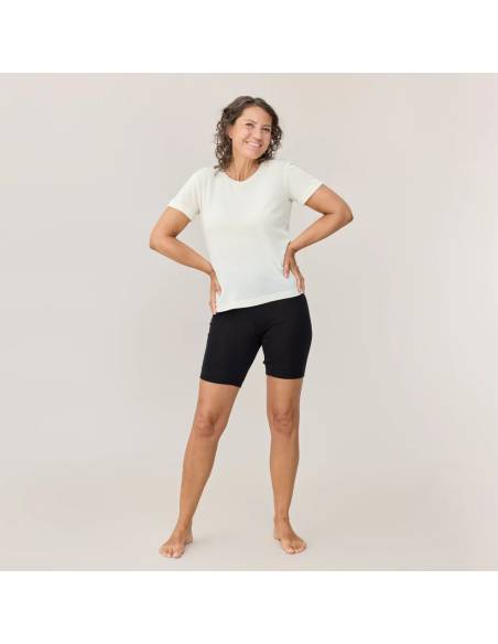 Long black shorts pure wool and SILK unisex