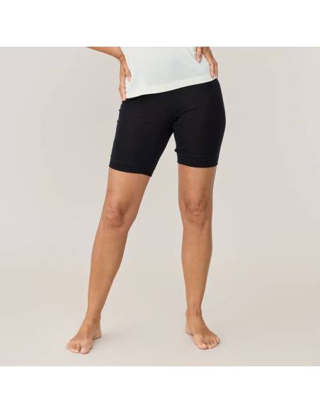 Long black shorts pure wool and SILK unisex