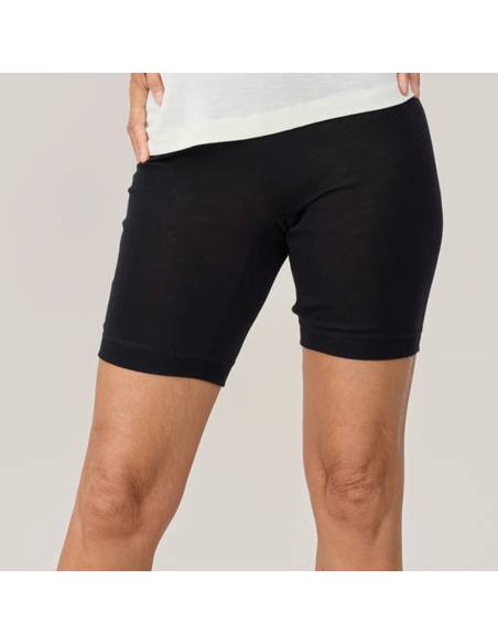 Long black shorts pure wool and SILK unisex