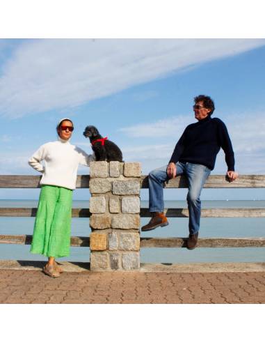 Submariner Rib Roll Neck Sweater for men in pure new wool