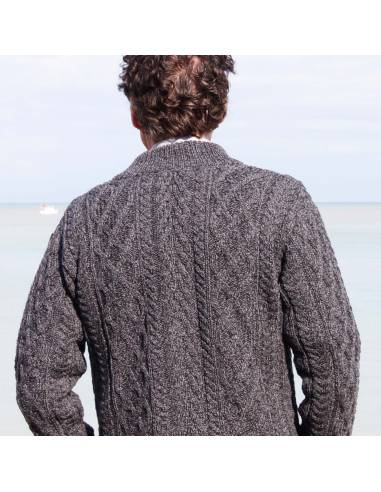 cardigan zip pour homme spécial hiver grand froid coloris gris 