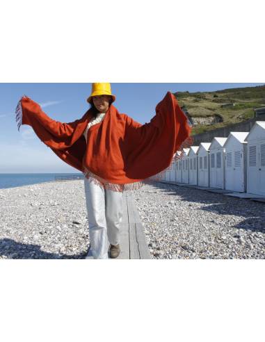 Plaid doux en pure laine Baby ALPAGA uni chiné