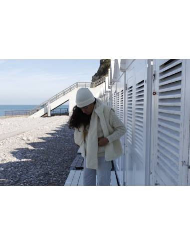 Gilet laine homme et femme pure laine avec col fermeture ZIP