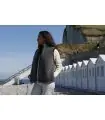 Gilet femme grand froid sans manche pure laine avec col fermeture ZIP