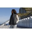 Waistcoat sleevesless pure wool with ZIP