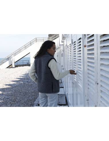 Weste reiner Wolle ärmellose mit Reißverschluss