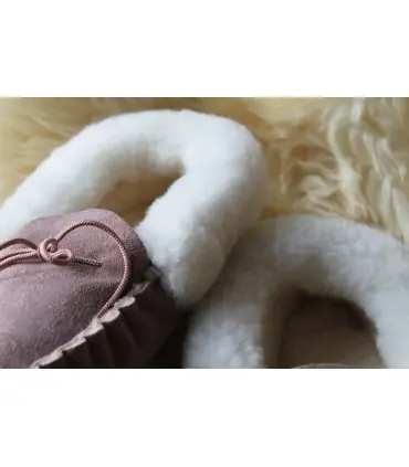 Mujer zapatos mocasines de piel de cordero genuino