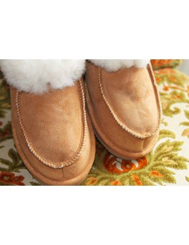 Chaussons mixte chauds en peau de mouton
