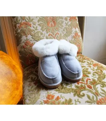 Chaussons niege chauds en peau de mouton Femme et Homme