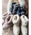 Chaussons boots chauds en pure laine