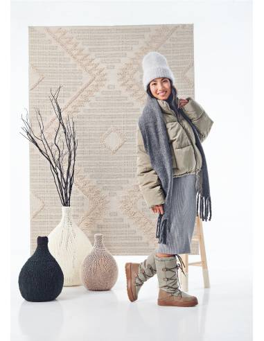 Botas de nieve de cuero y textiles impermeables Mujeres Olang FENICE