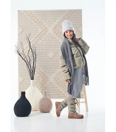 Damen Leder und wasserdichte Textil Schneeschuhe Olang FENICE