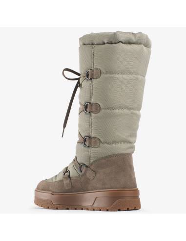 Bootes hautes de ski pour femme spéciales sports d'hiver avec lacets et oeillets solides