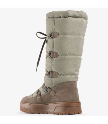 Bootes hautes de ski pour femme spéciales sports d'hiver avec lacets et oeillets solides 