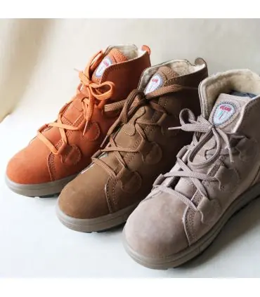 Bottines Boots femme en daim nubuck spéciales neige et après ski 