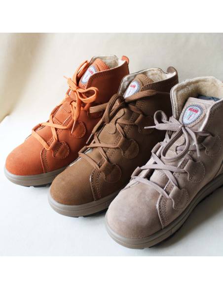 Women shearling and hydro suede leather winter boots - Olang MAKA