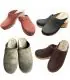 Sueco zuecos de madera y cuero nubuck aterciopelada mujer