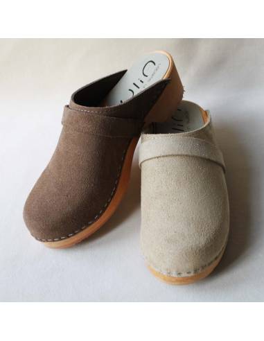Sabots en daim nubuck luxe