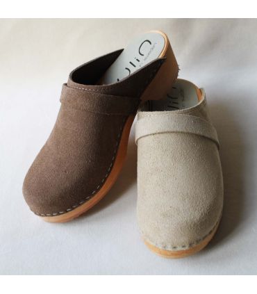 Sabots en daim nubuck luxe 