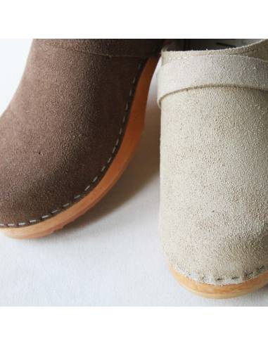 Sabots femme en daim nubuck luxe 
