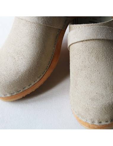 Sabot suédois femme en daim nubuck luxe 