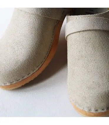 Sabot suédois femme en daim nubuck luxe 