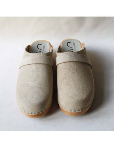 Sabots suédois femme en daim nubuck luxe souple