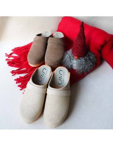 Sabots en daim nubuck luxe