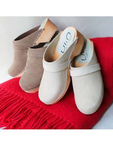 Sabots en daim nubuck luxe
