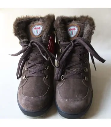 Chaussures de marche pour femme en daim nubuck marron glacé 